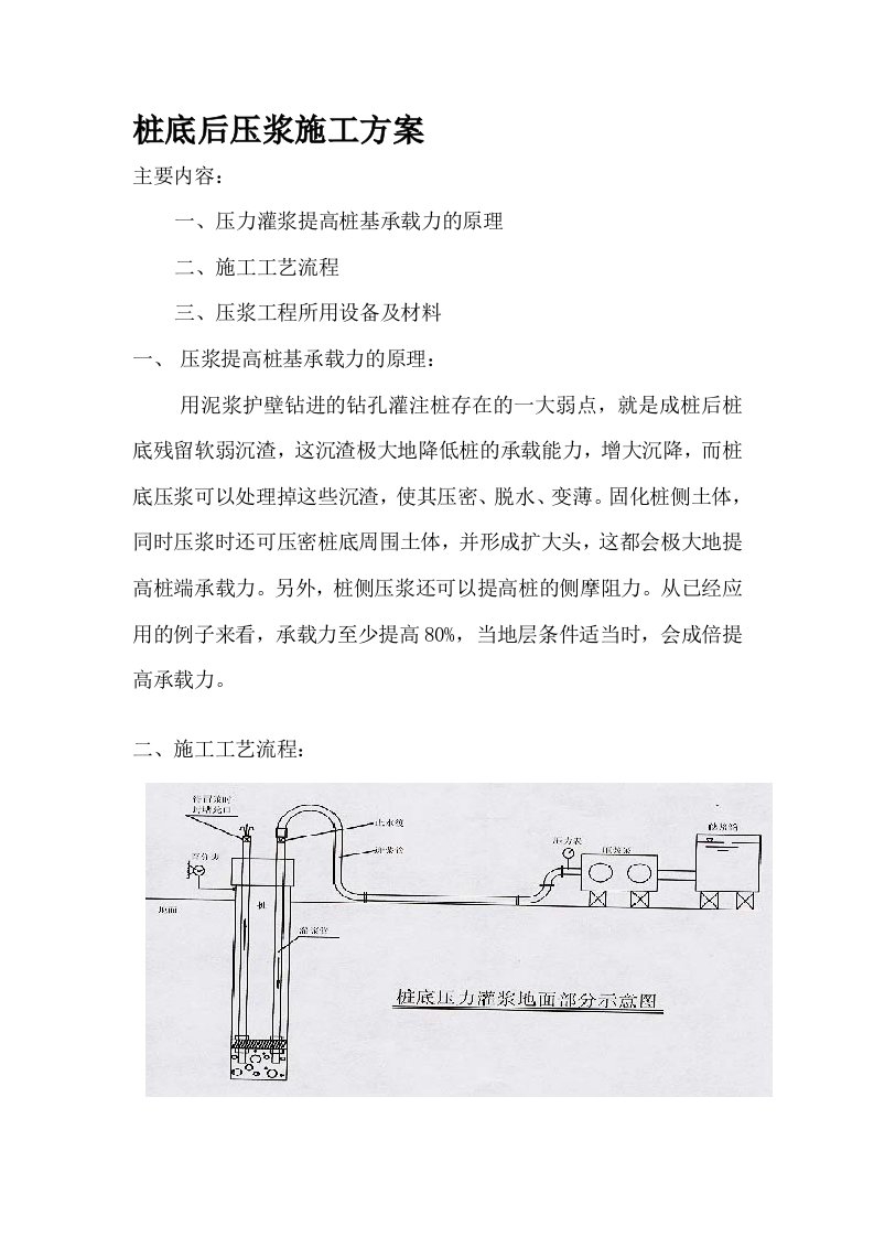 桩底后压浆施工方案