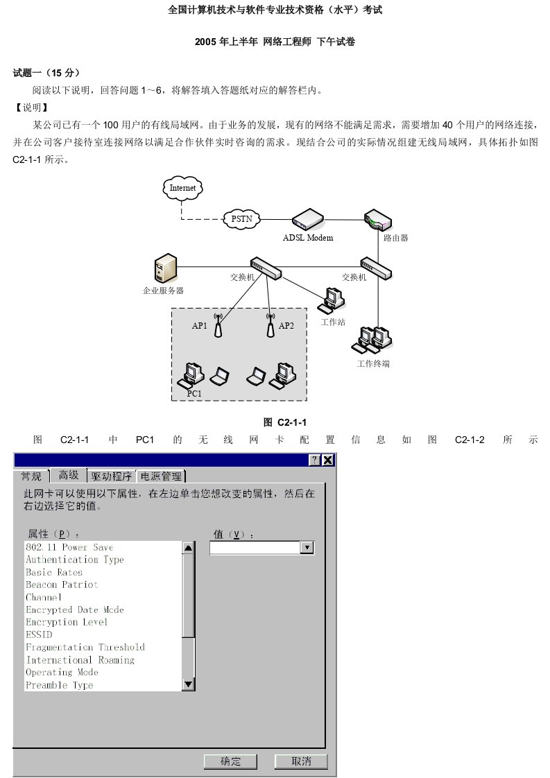 软考网络工程师历年试题