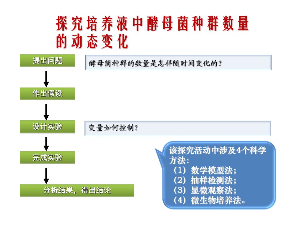 人教版教学课件探究酵母菌种群数量变化(1)