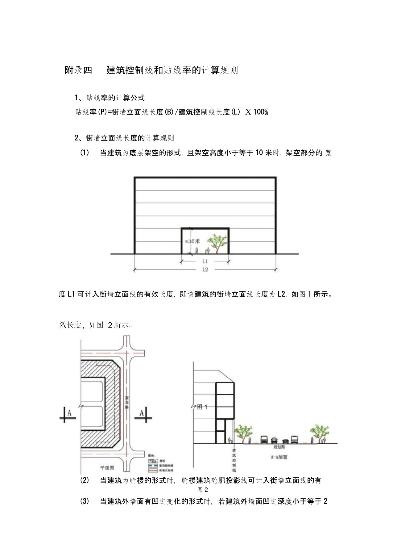 建筑控制线和贴线率的计算规则