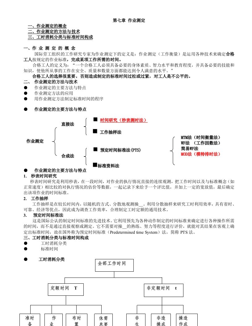 工业工程第七章作业测定