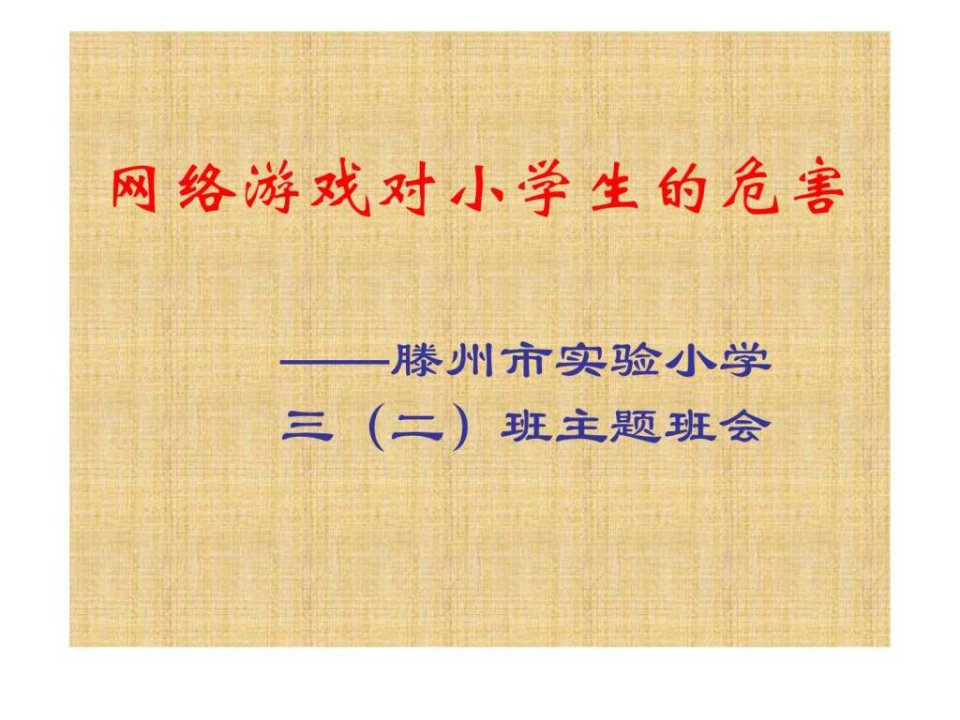 网络游戏对小学生的危害.ppt