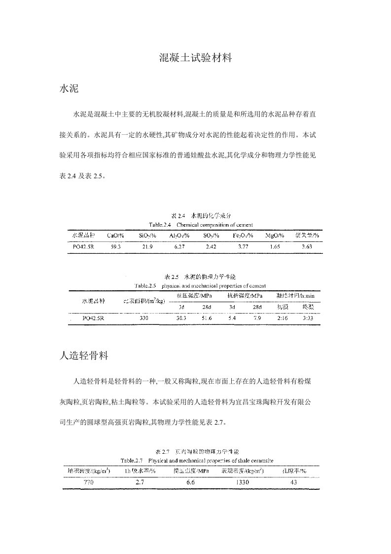 混凝土试验材料项目方案