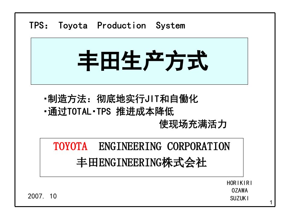 TPS丰田生产方式中文完整