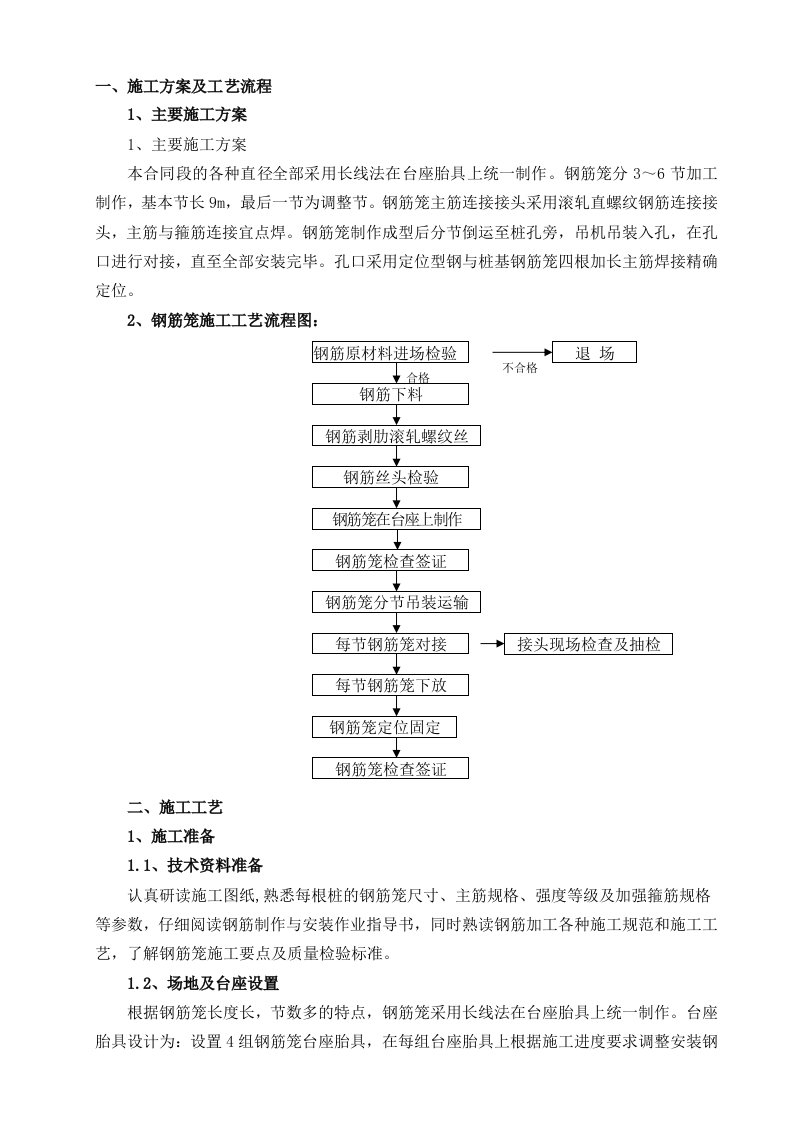 桩基钢筋笼制作工艺