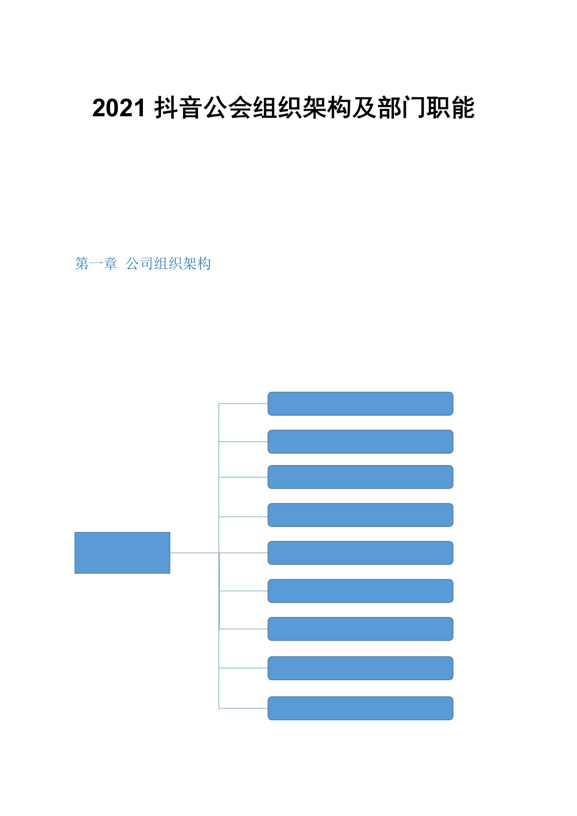 精品文档-2021抖音公会组织架构及部门职能