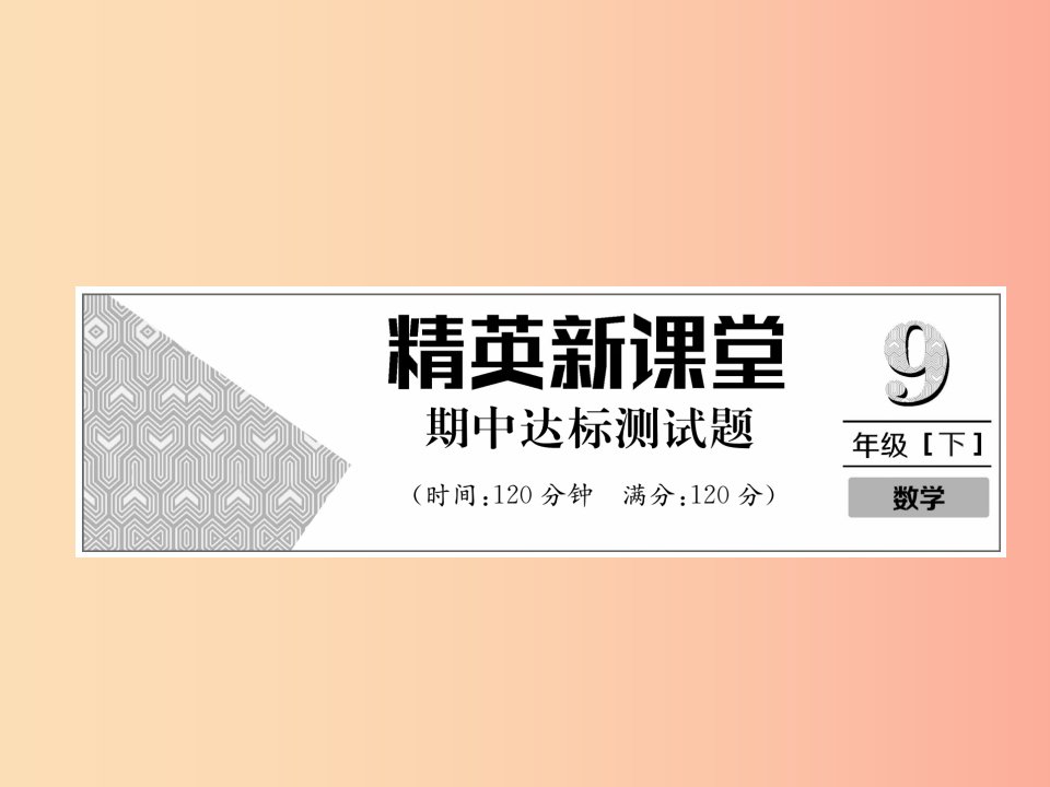 2019年春九年级数学下册