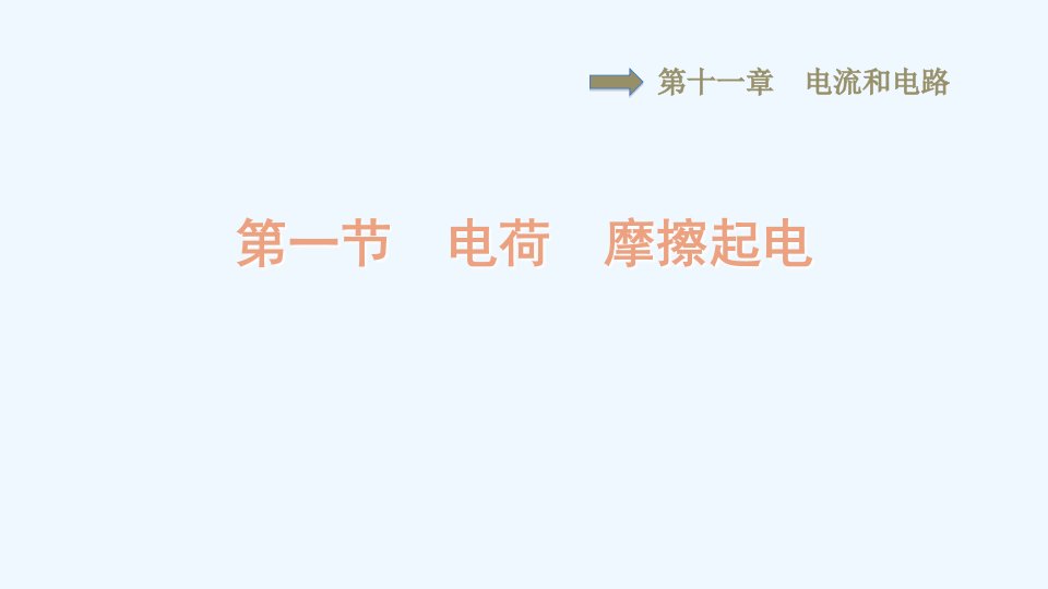 九年级物理上册第十一章电流和电路11.1电荷摩擦起电习题课件鲁科版