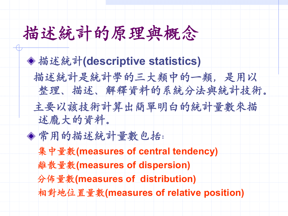 描述统计的道理与概念