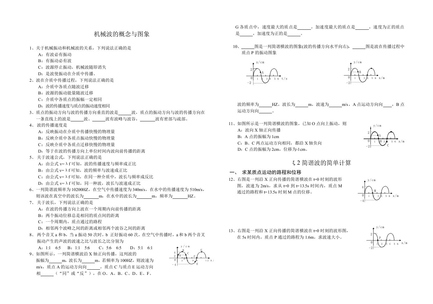 机械波的概念与图象