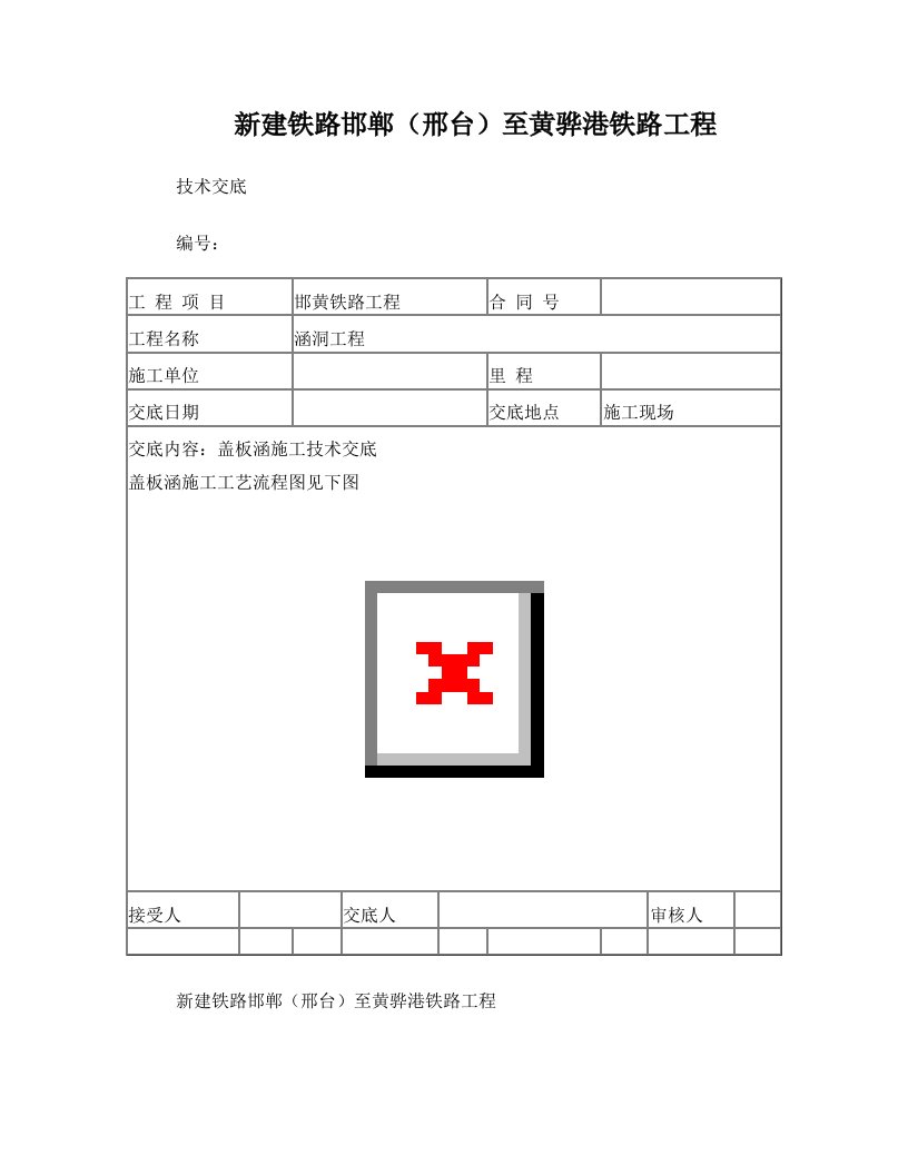 盖板涵技术交底