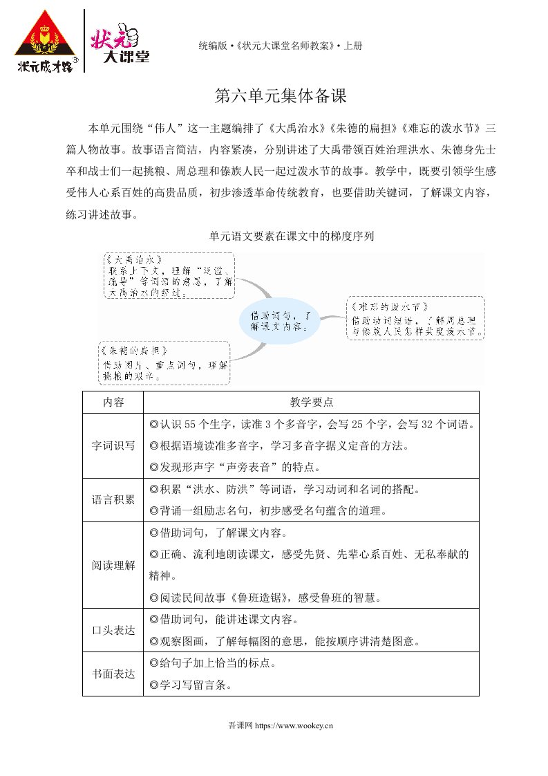 二年级语文上册课文515大禹治水教案新人教版