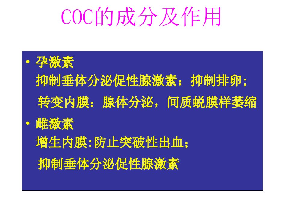 现代口服避孕药的非避孕应用ppt课件