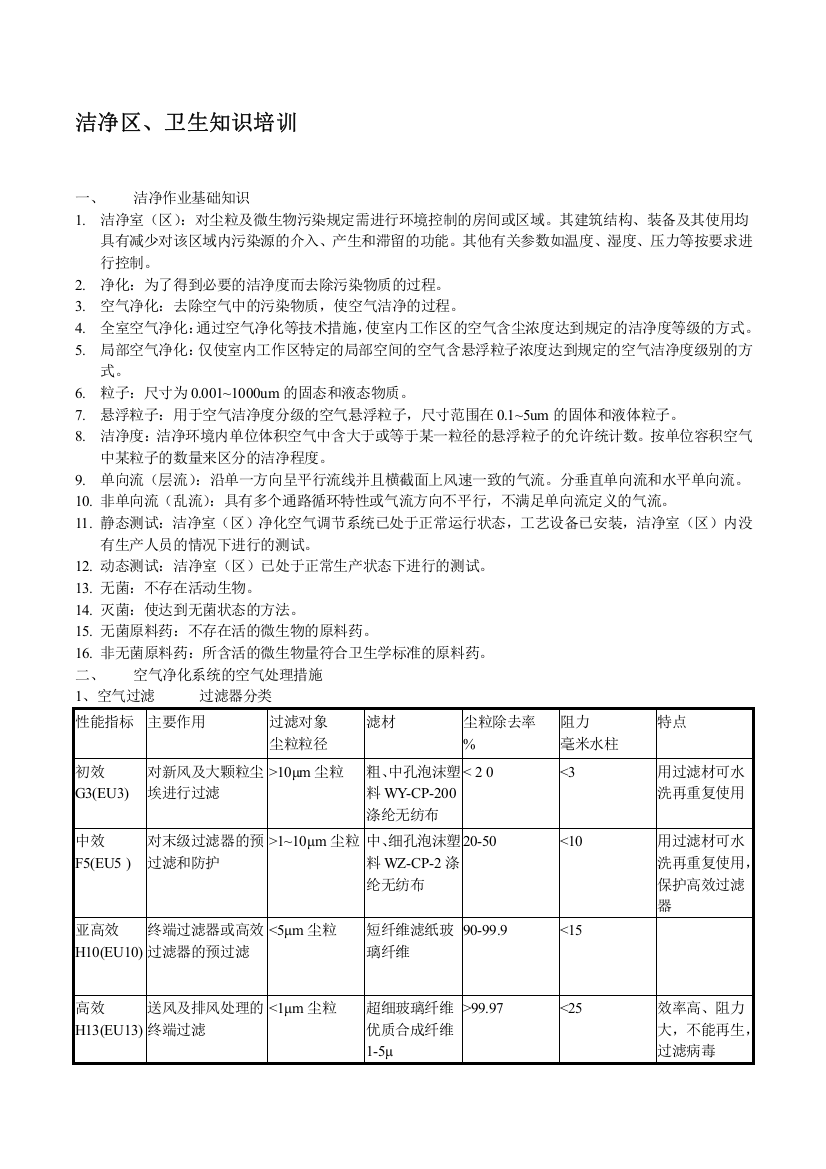 gmp-洁净区、卫生知识培训