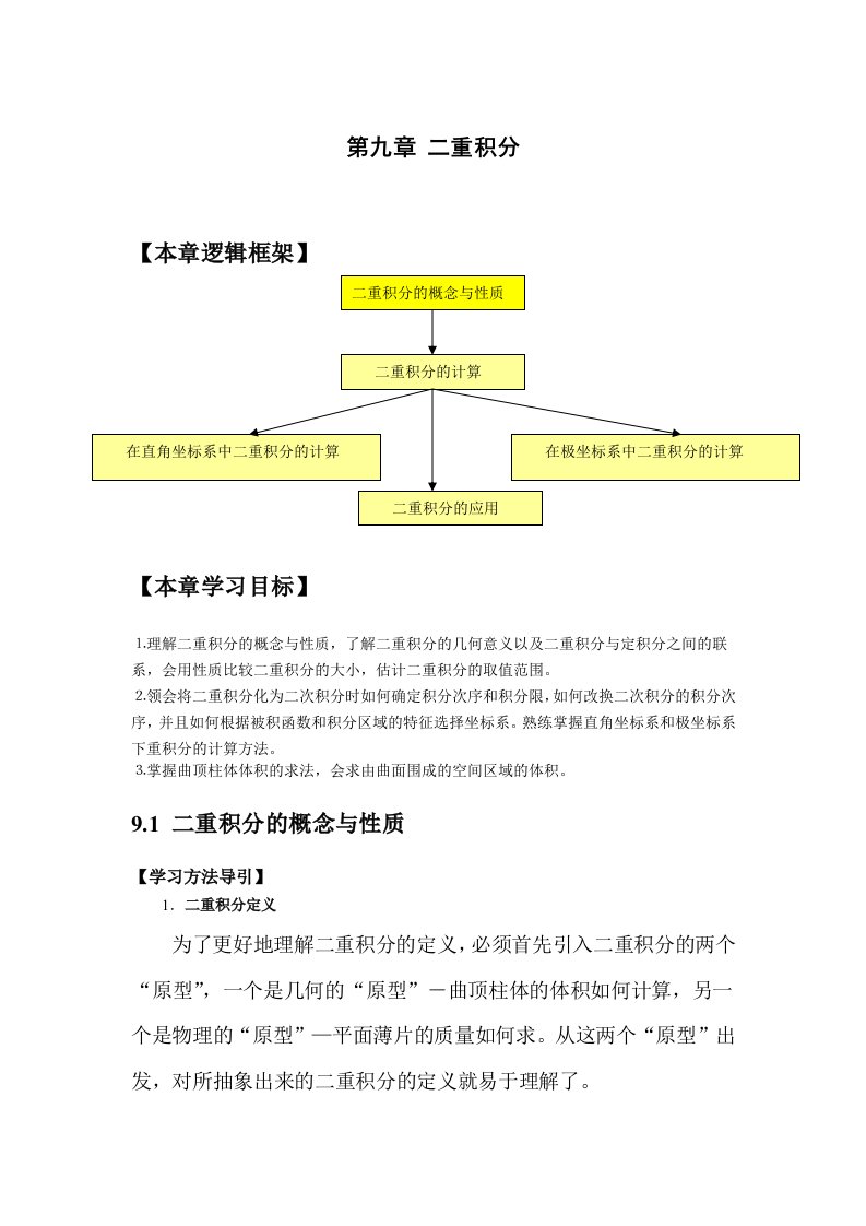 高等数学二重积分总结