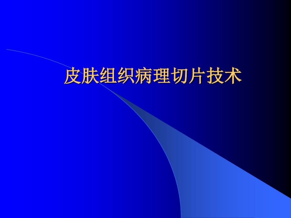 皮肤组织病理切片技术