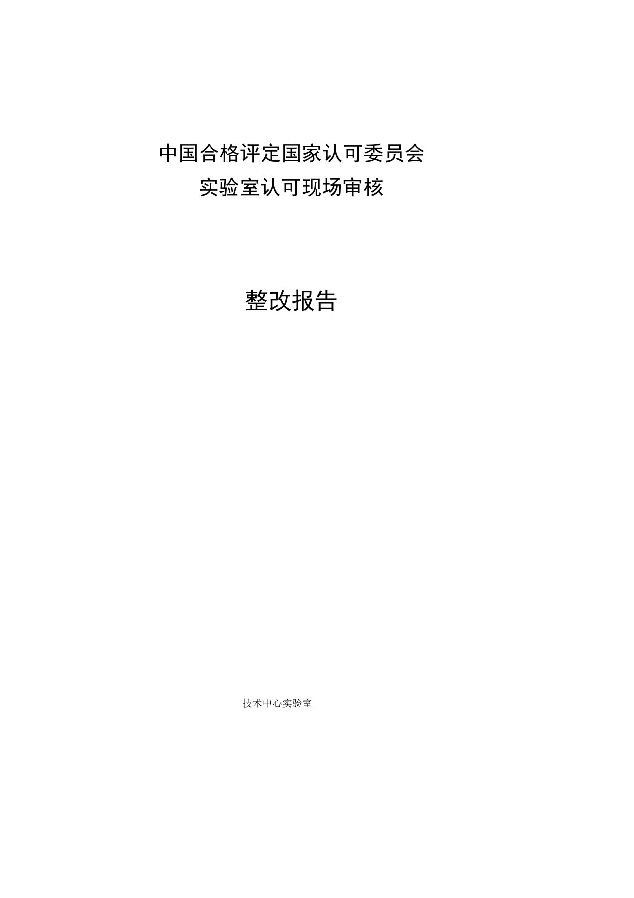 实验室不符合项整改报告