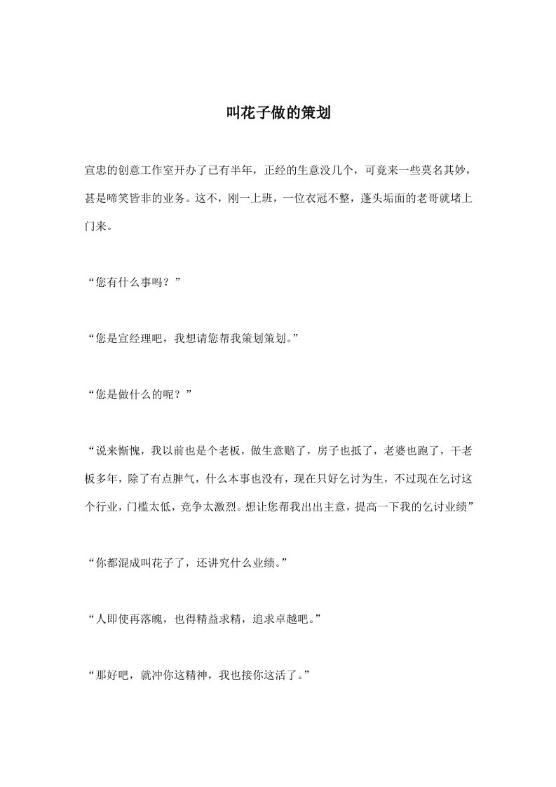 叫花子做的策划(doc7)(1)