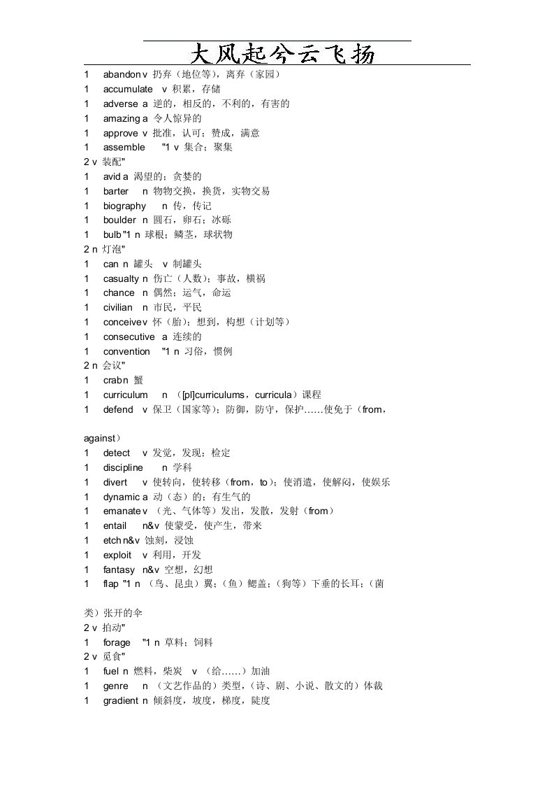 解析21天托福核心单词