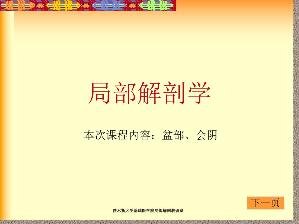 局部解剖学盆部课件925-课件（PPT演示稿）