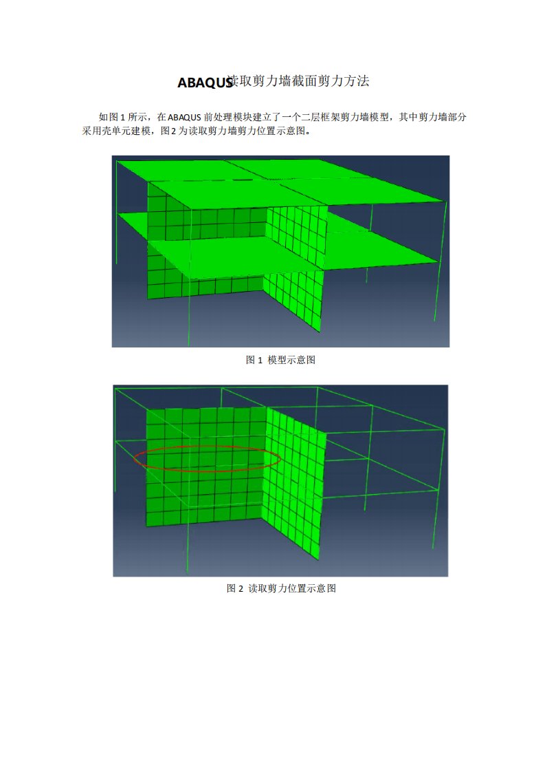 ABAQUS读取剪力墙截面剪力方法