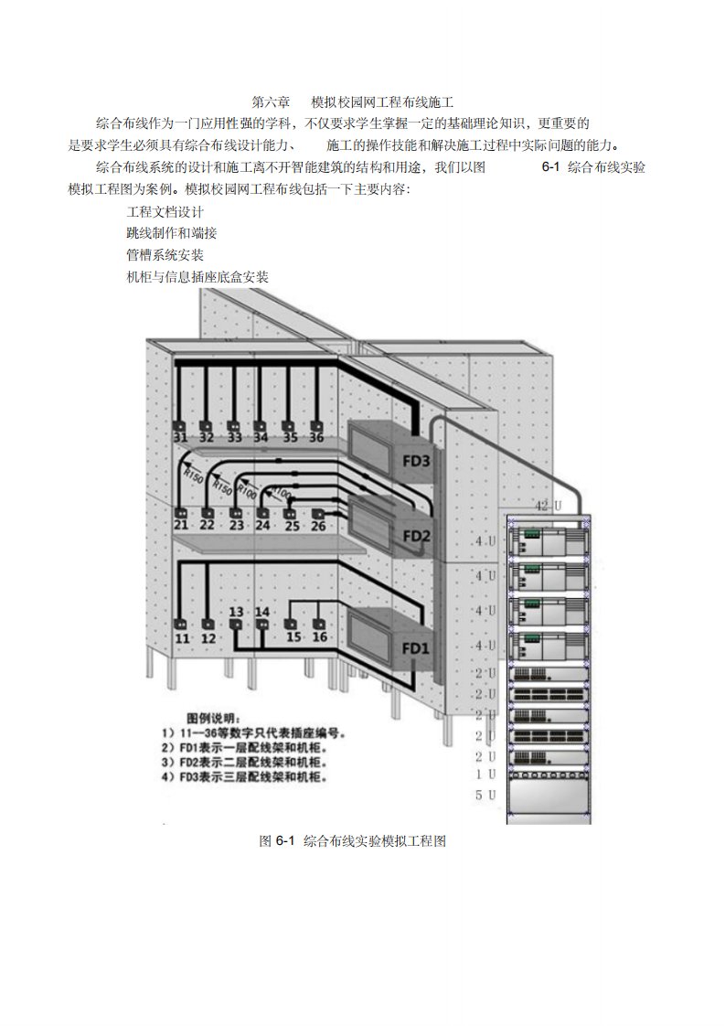 模拟校园网工程布线施工