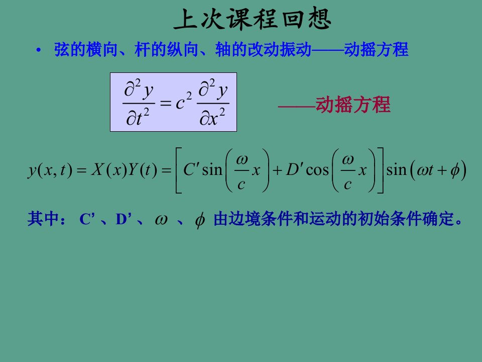 哈尔滨工业大学结构动力学第十三次ppt课件