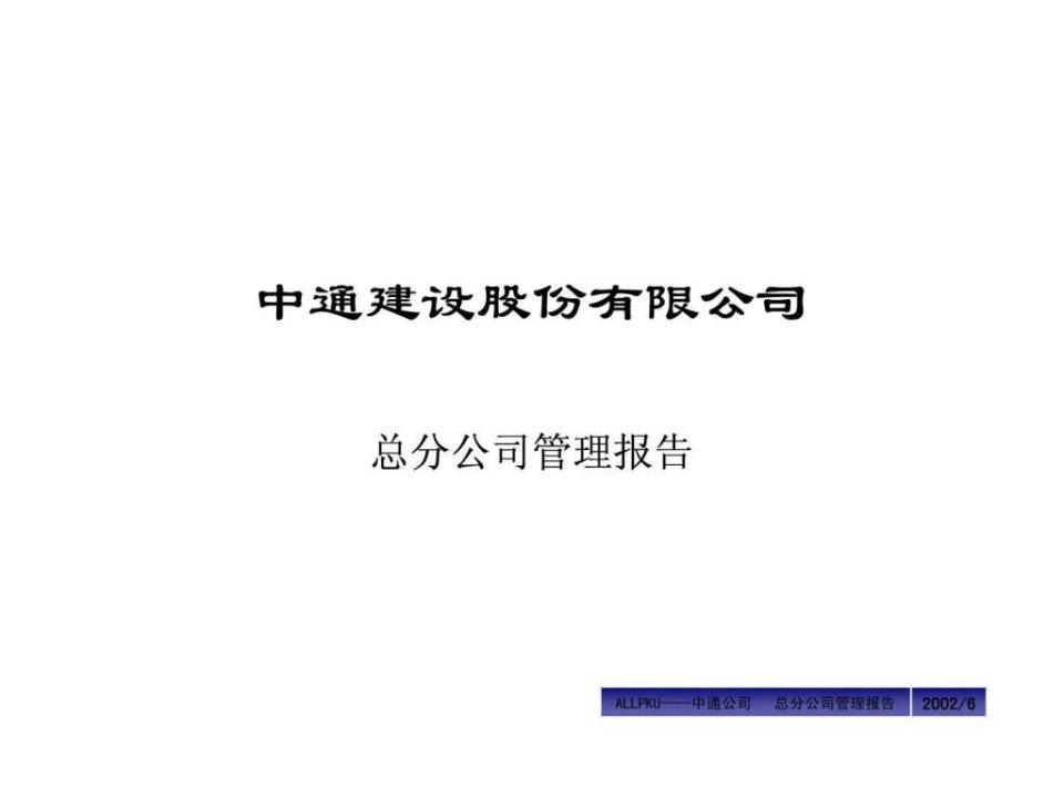 中通建设股份有限公司总分公司管理模式.ppt