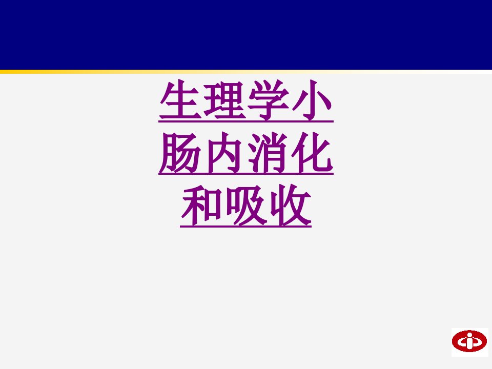 生理学小肠内消化和吸收经典课件