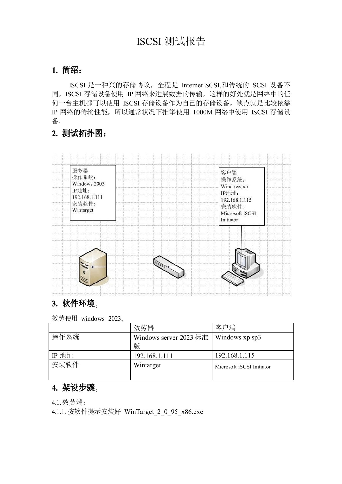 ISCSI测试报告模版