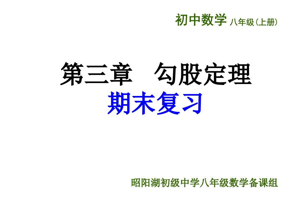 （苏科版）八年级数学上册《第3章