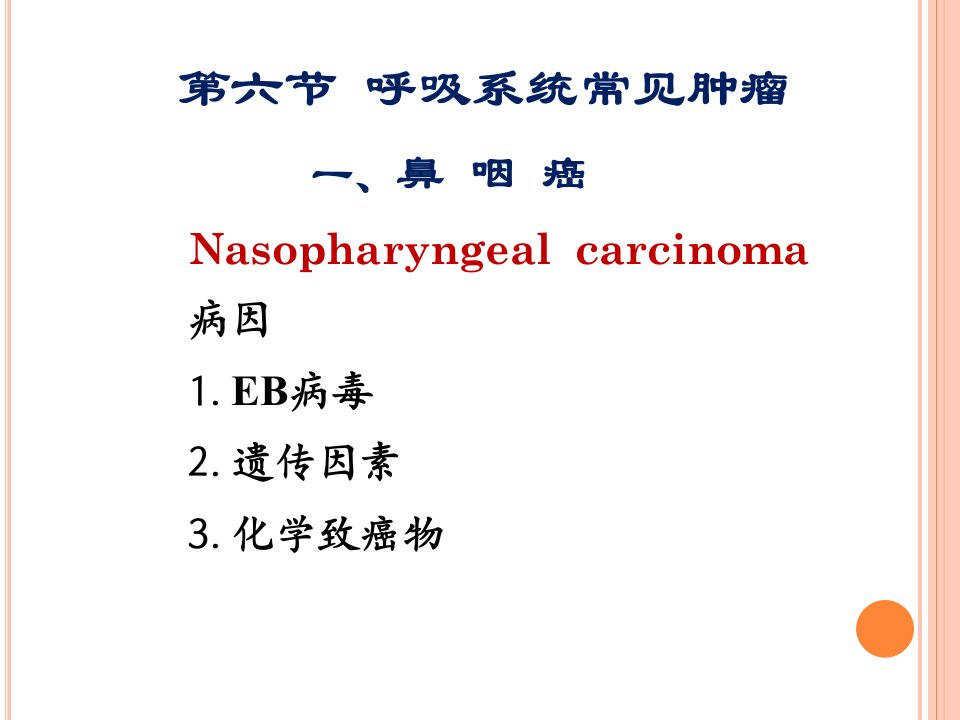 《呼吸系统肿瘤医学》PPT课件