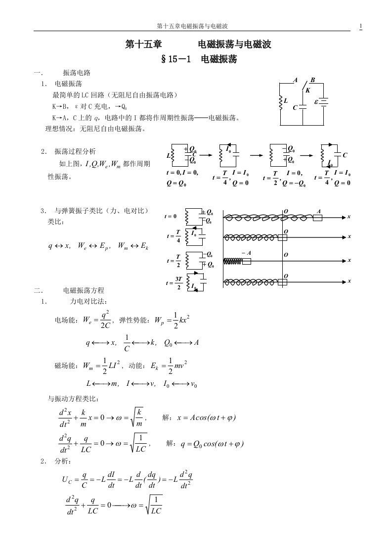 电磁振荡与电磁波