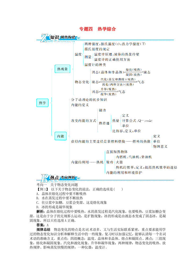 （整理版）专题四　热学综合