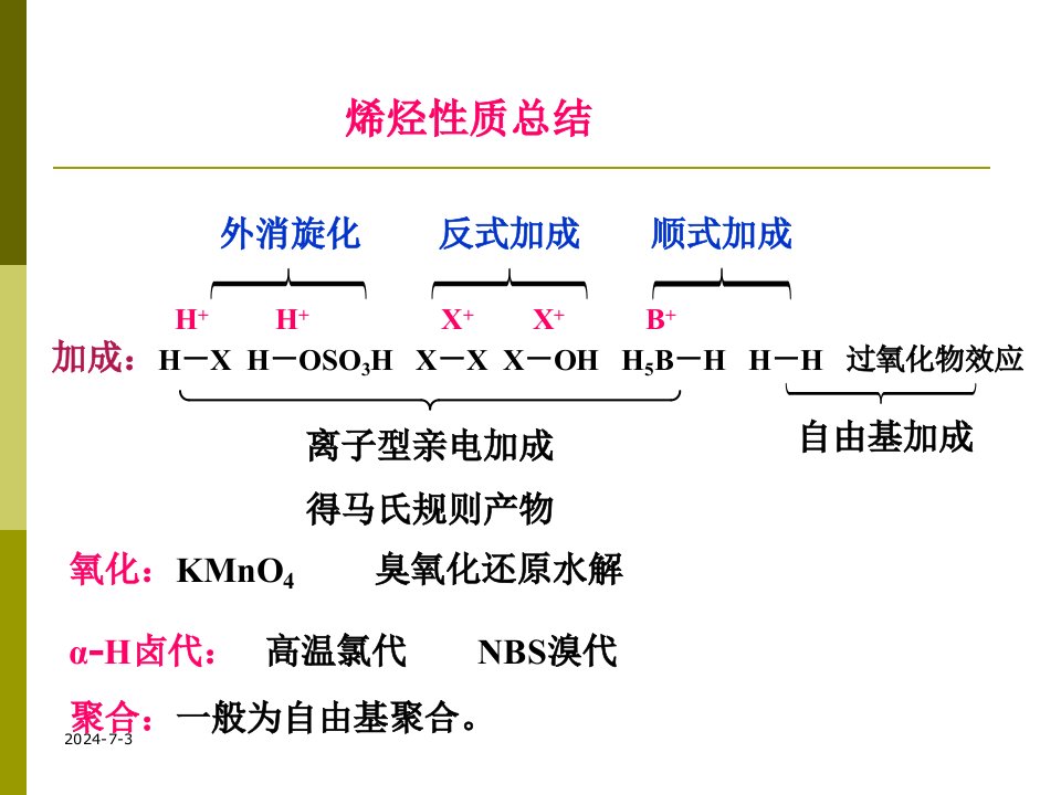 大学有机化学课件第5章炔烃和二烯烃(I)炔烃