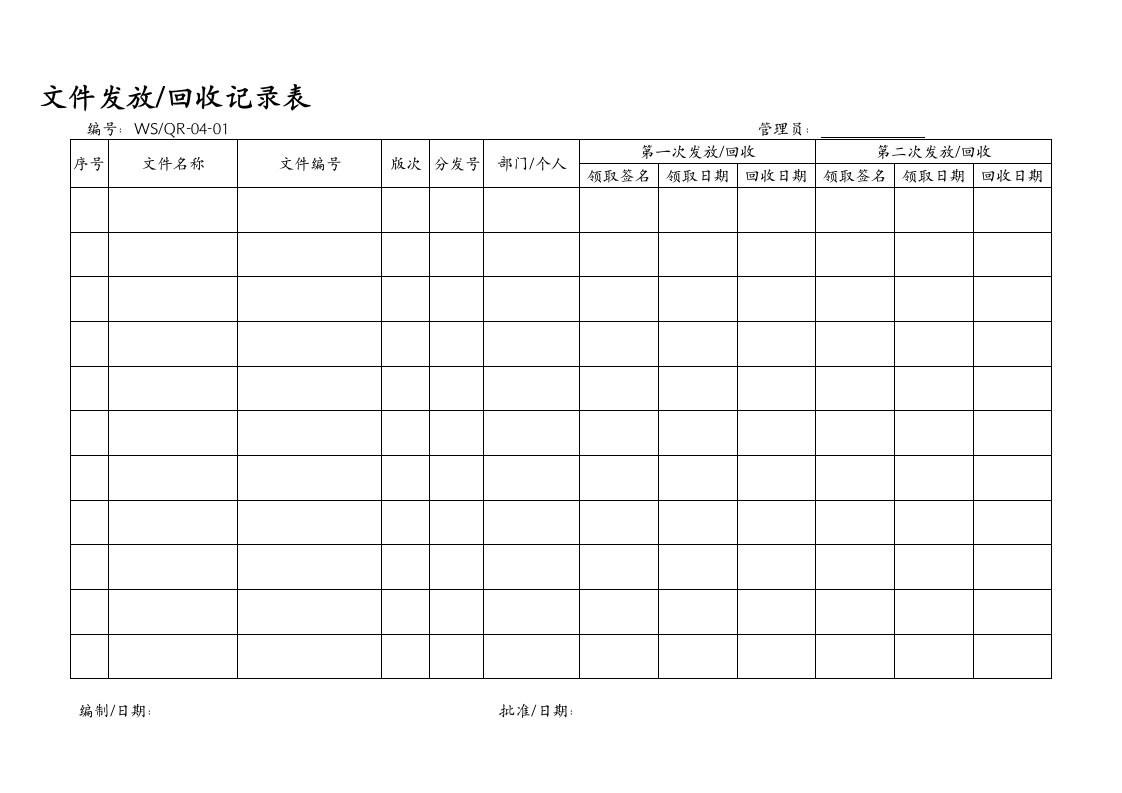 ISO9001表格(全套)