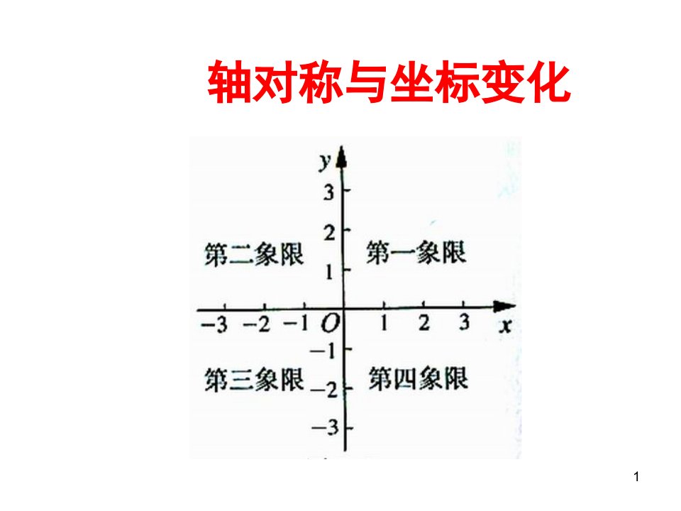 北师大版数学八年级上册3.3轴对称和坐标变化-ppt课件