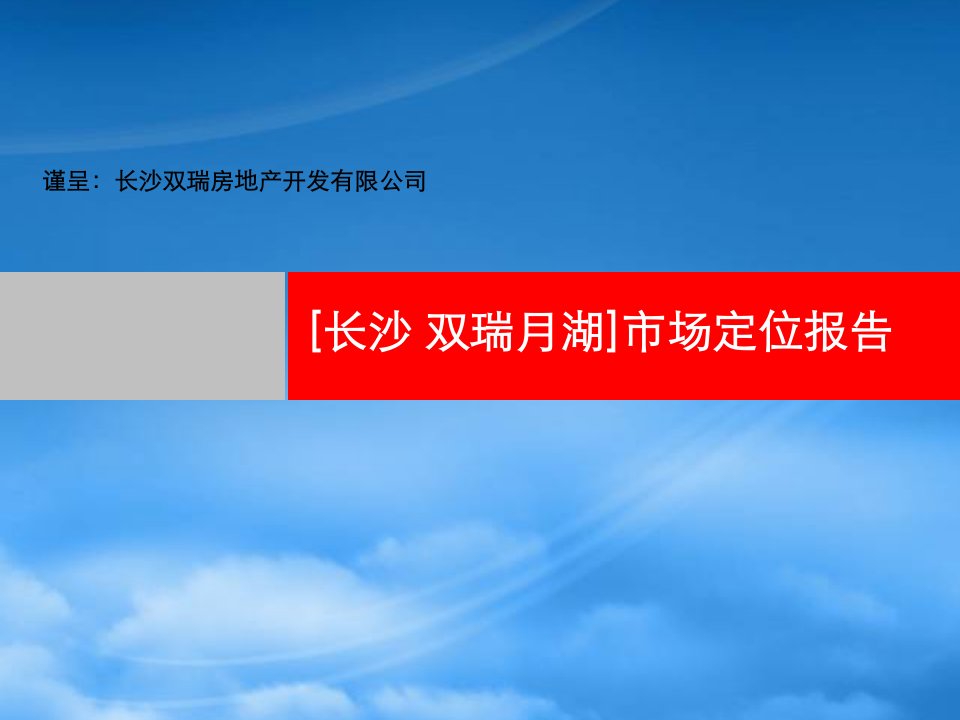 同致行长沙双瑞月湖地产项目市场定位报告73PPT