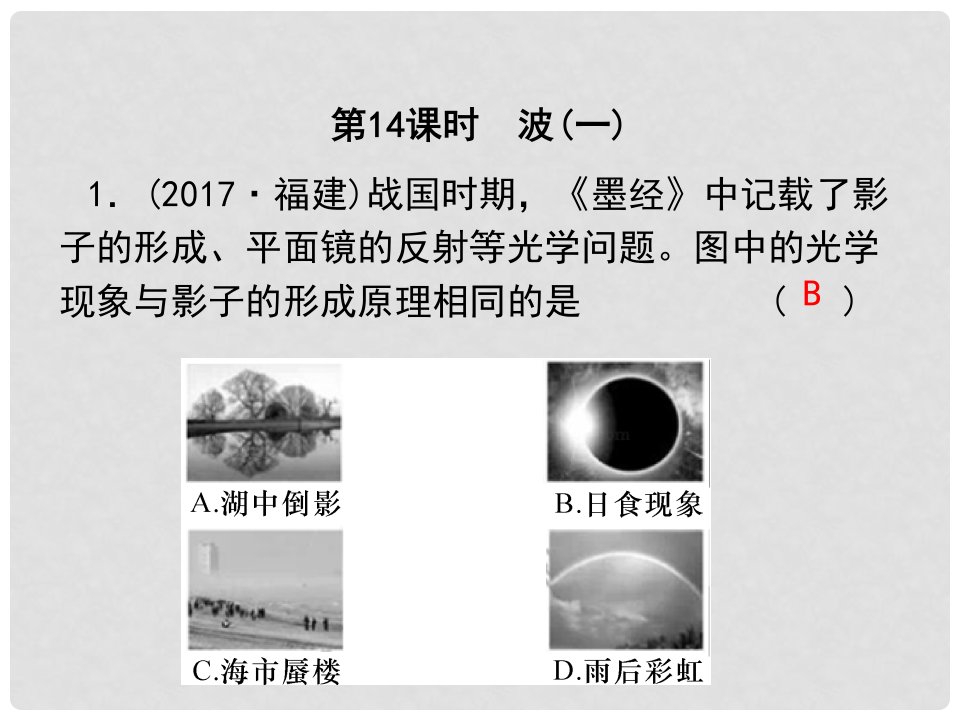 浙江省中考科学复习