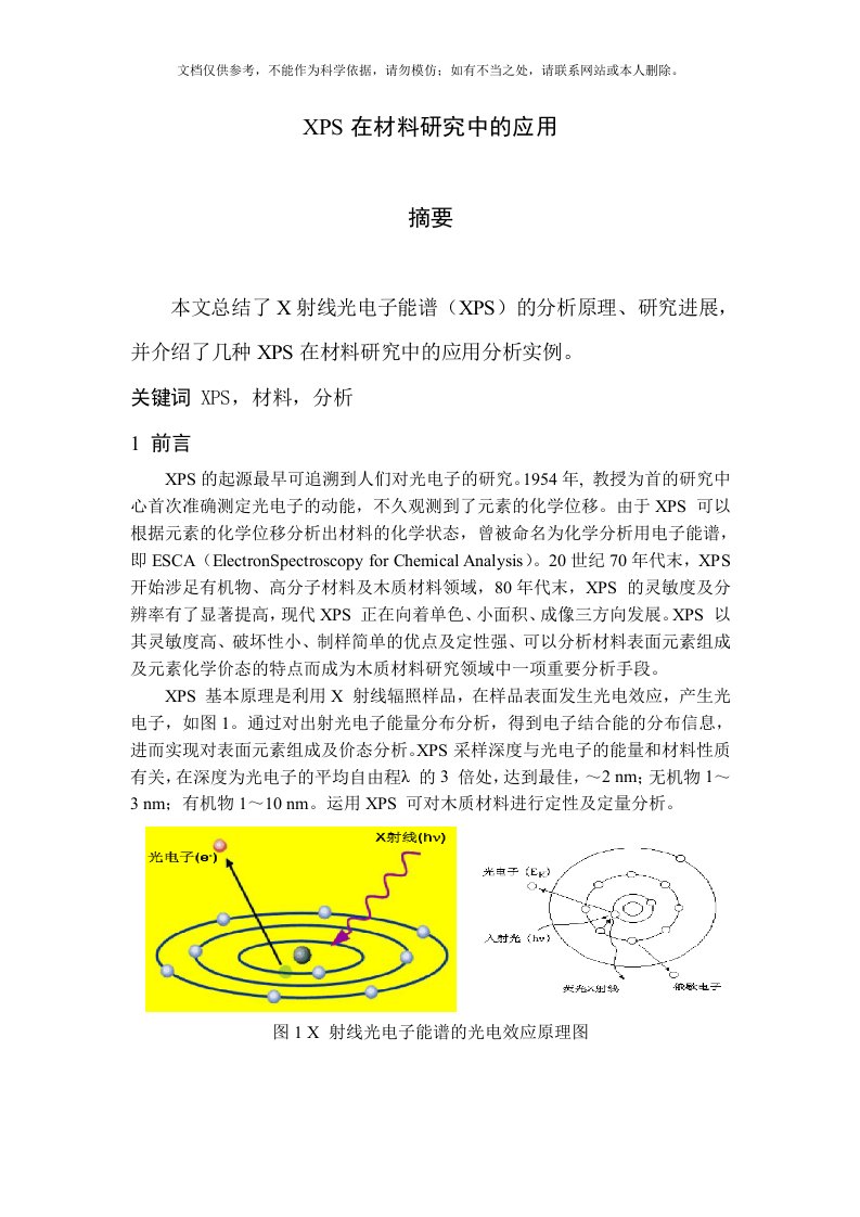 XPS在材料研究中的应用