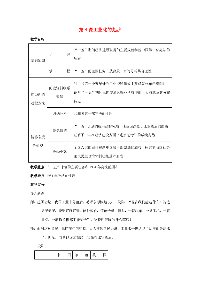 七年级历史下：第二单元第4课