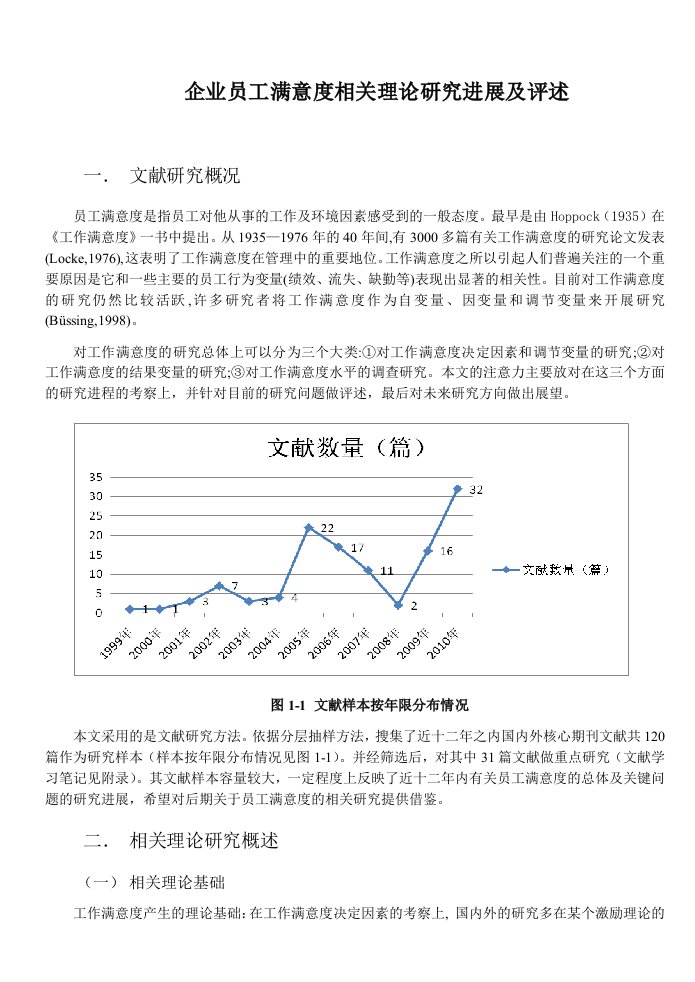 员工满意度相关理论研究进展及评述