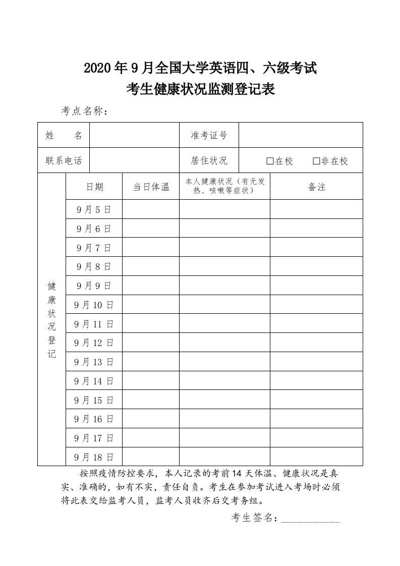 2020年9月全国大学英语六级考试