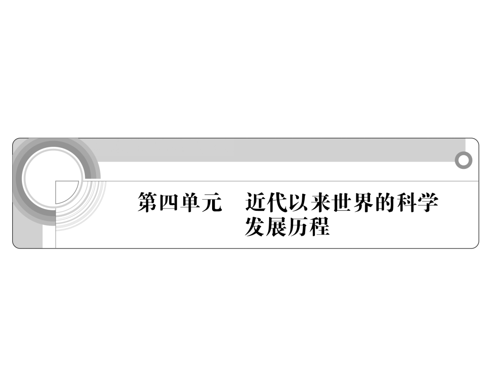 江苏省南通市案与评测历史：第四单元《近代以来世界的科发展历程》课件