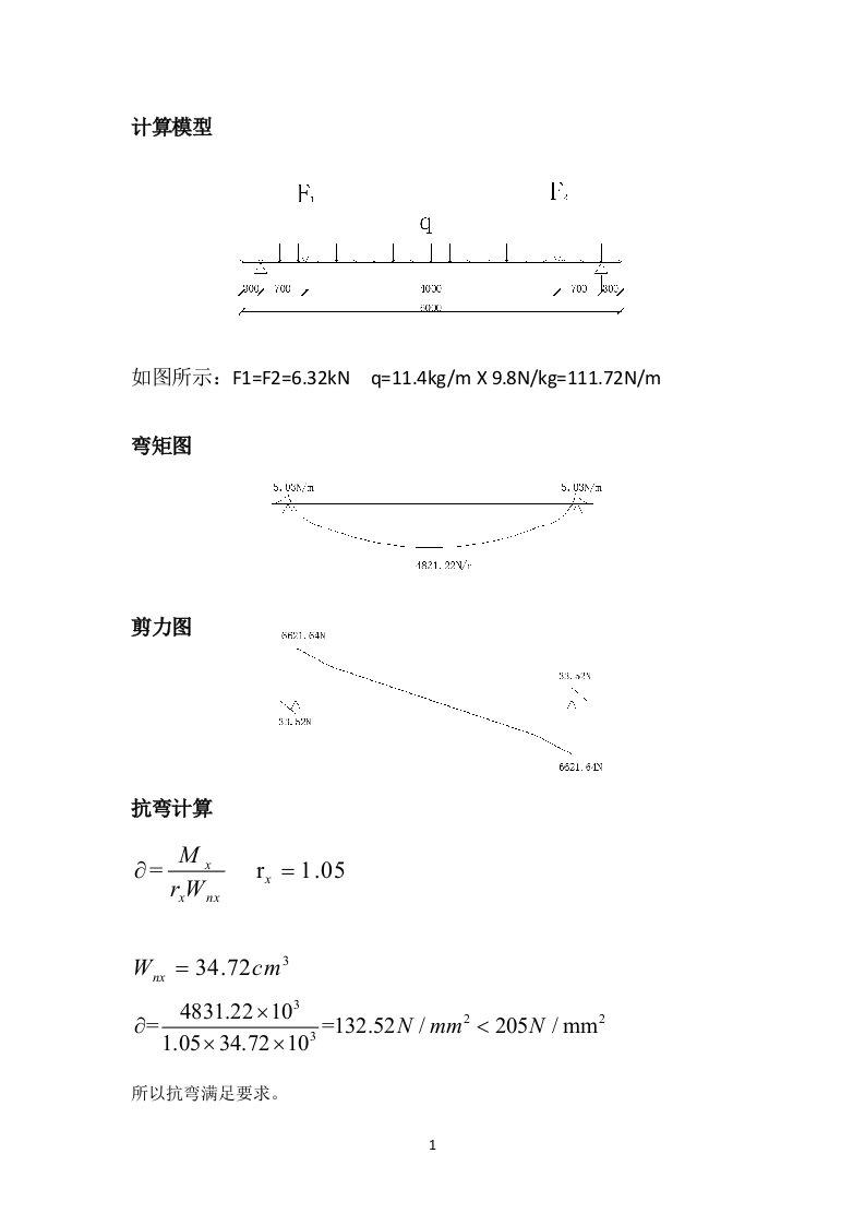 方钢受力计算