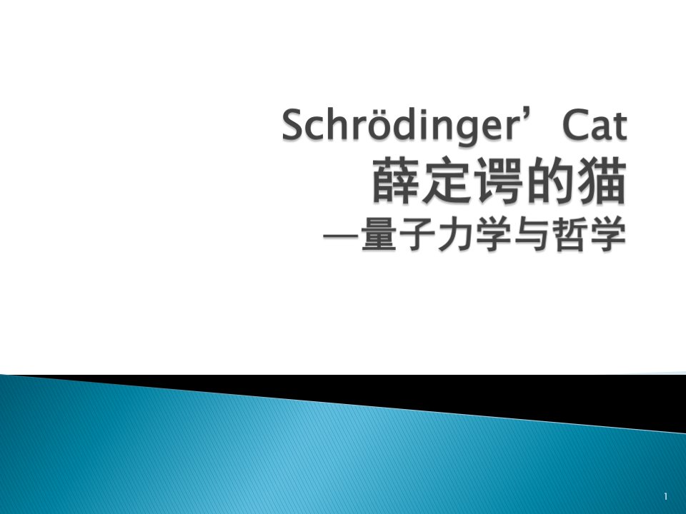 高中政治演讲-哲学之薛定谔的猫