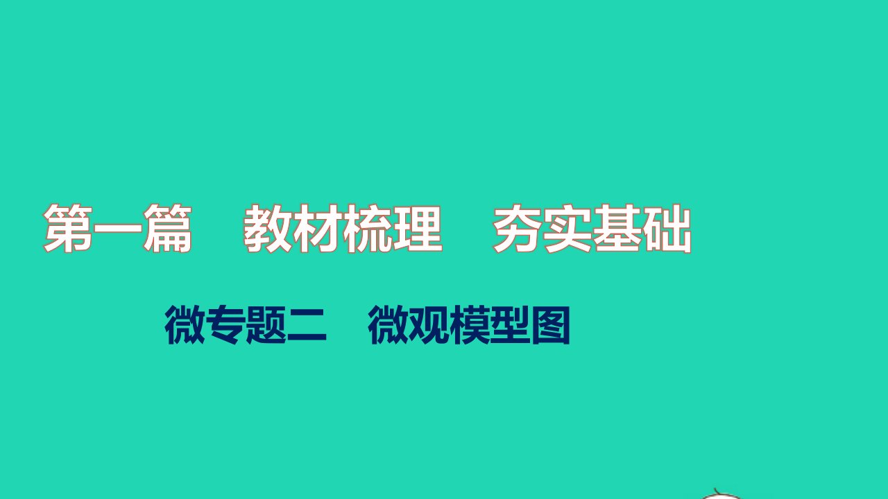 2021秋中考化学微专题二微观模型图练本课件