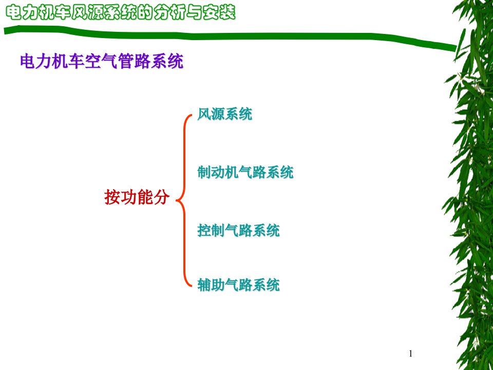 电力机车风源系统