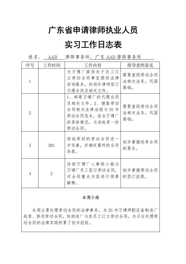 实习律师日志60篇