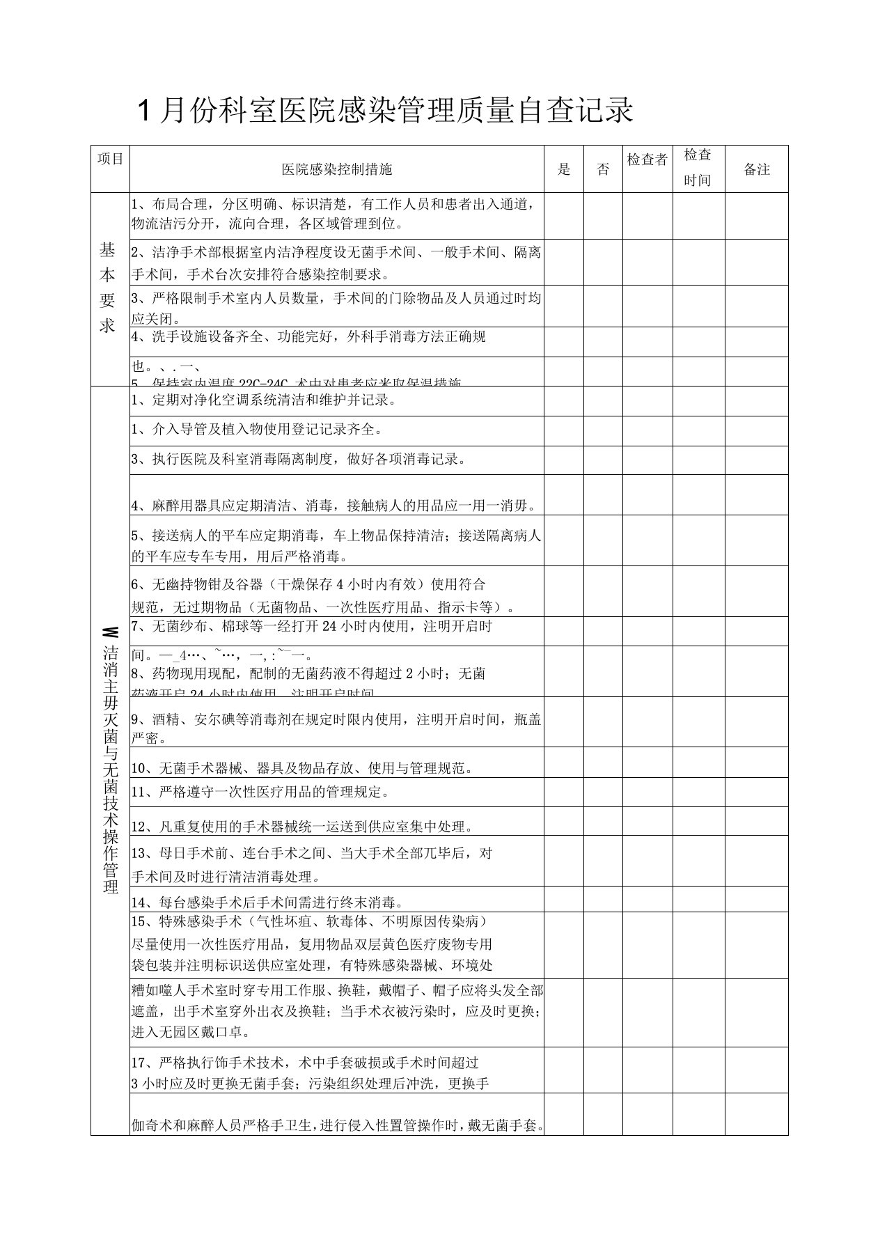 手术室院感工作手册